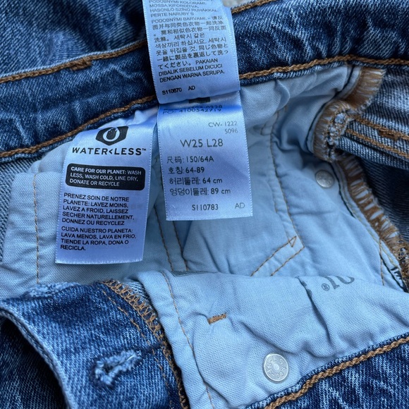 Levi’s 501 High Rise Button Fly Skinny Jeans, Size 25 - Picture 5 of 7